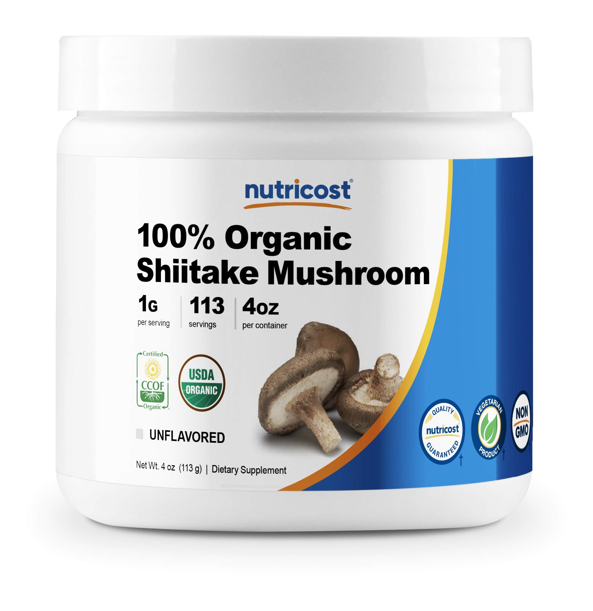 Foto 2 pulgar | Suplemento Nutricost De Hongos Shiitake Orgánicos En Polvo 113 g - Venta Internacional