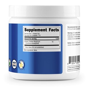 Foto 5 | Suplemento Nutricost De Hongos Shiitake Orgánicos En Polvo 113 g - Venta Internacional