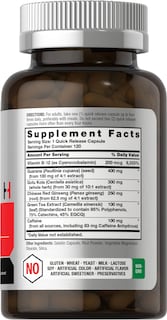 Foto 2 | Suplemento Energético Horbaach Ultra con Cafeína y Vitamina B12 120 Cápsulas - Venta Internacional