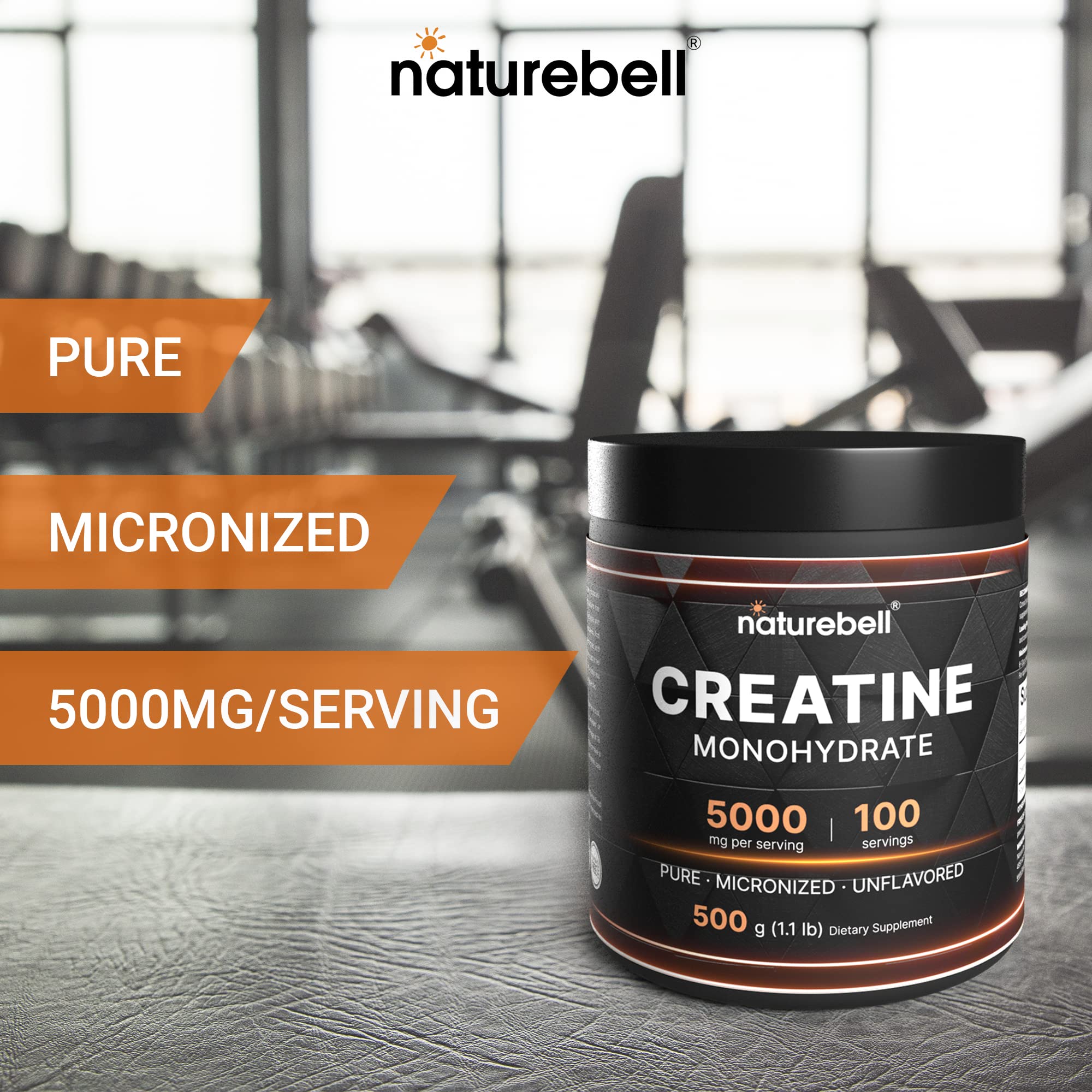Foto 6 pulgar | Monohidrato de Creatina en Polvo Naturebell 500 G 100 Porciones - Venta Internacional