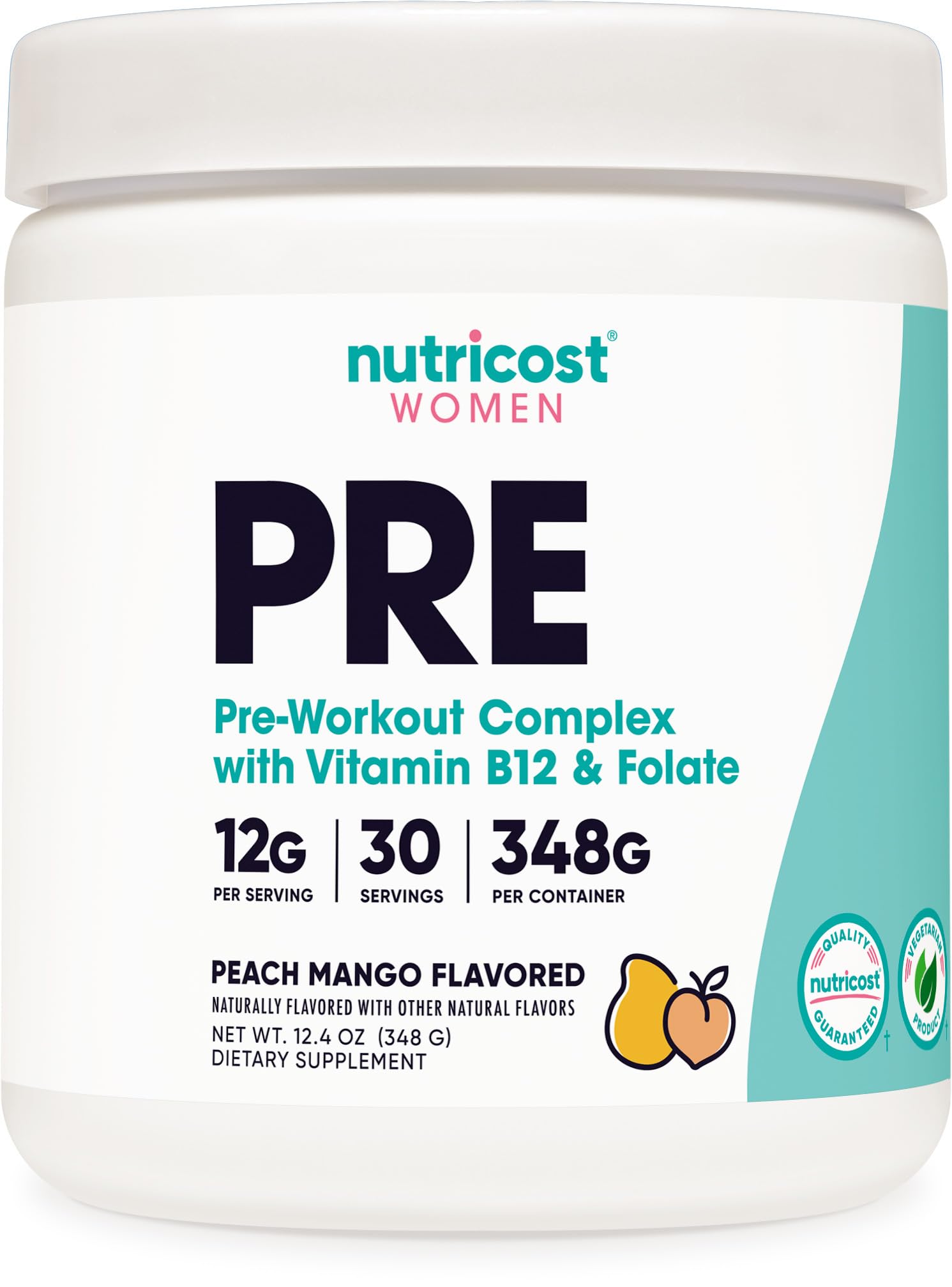 Foto 2 pulgar | Polvo para Antes del Entrenamiento Nutricost Peach Mango 30 Porciones para Mujeres 348 g - Venta Internacional
