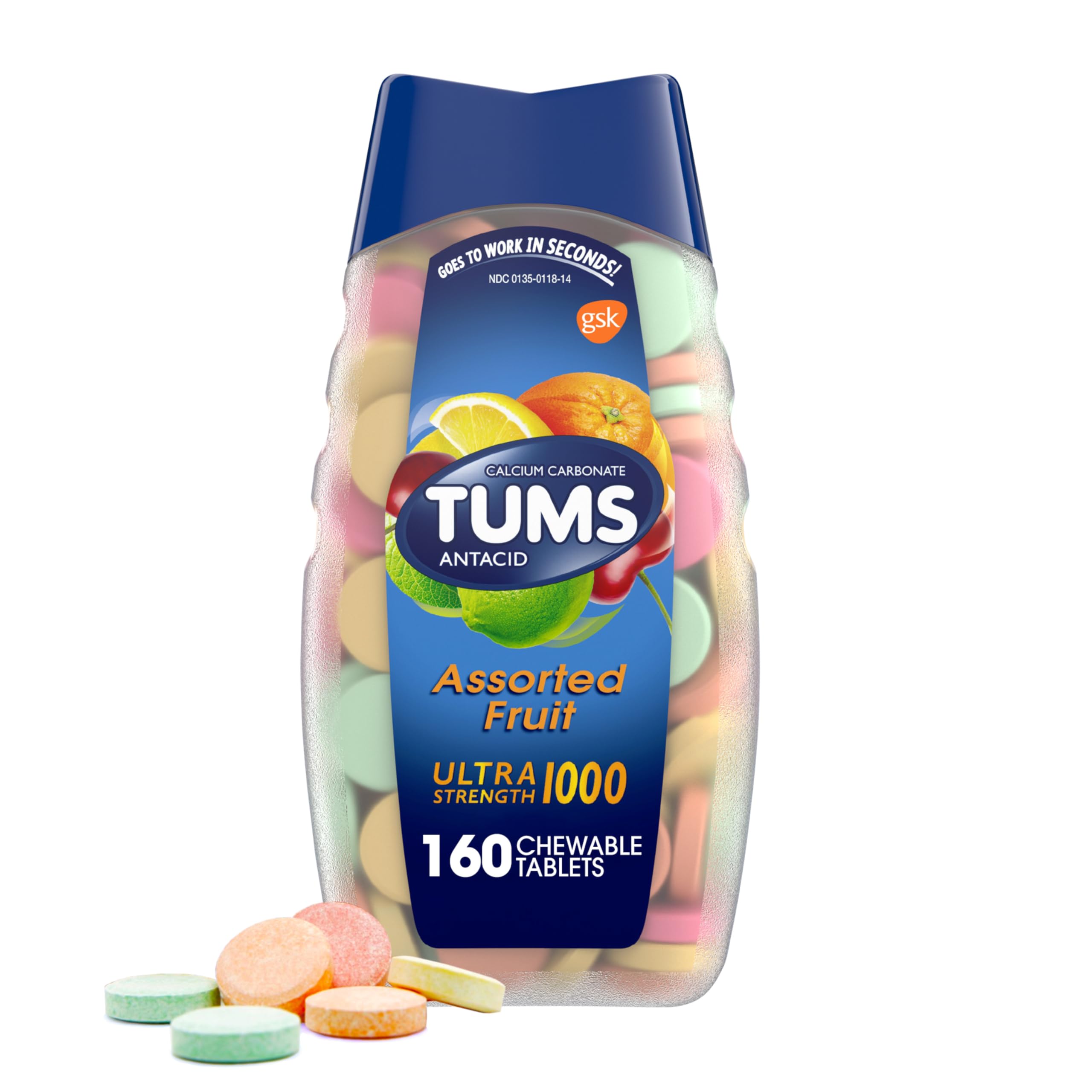 Foto 2 pulgar | Tabletas Antiácidas Tums Ultra Strength 160 Unidades - Venta Internacional