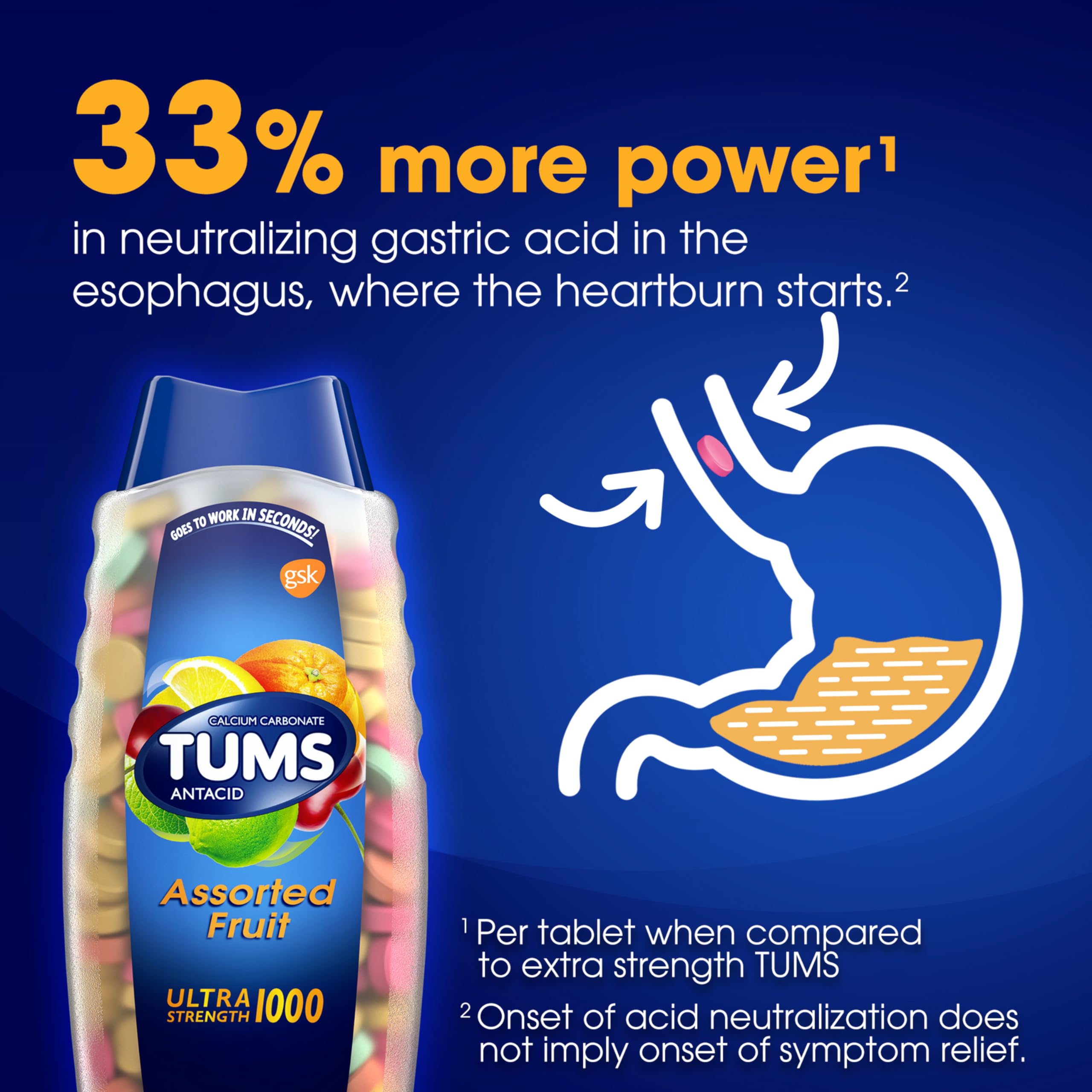 Foto 4 | Tabletas Antiácidas Tums Ultra Strength 160 Unidades - Venta Internacional