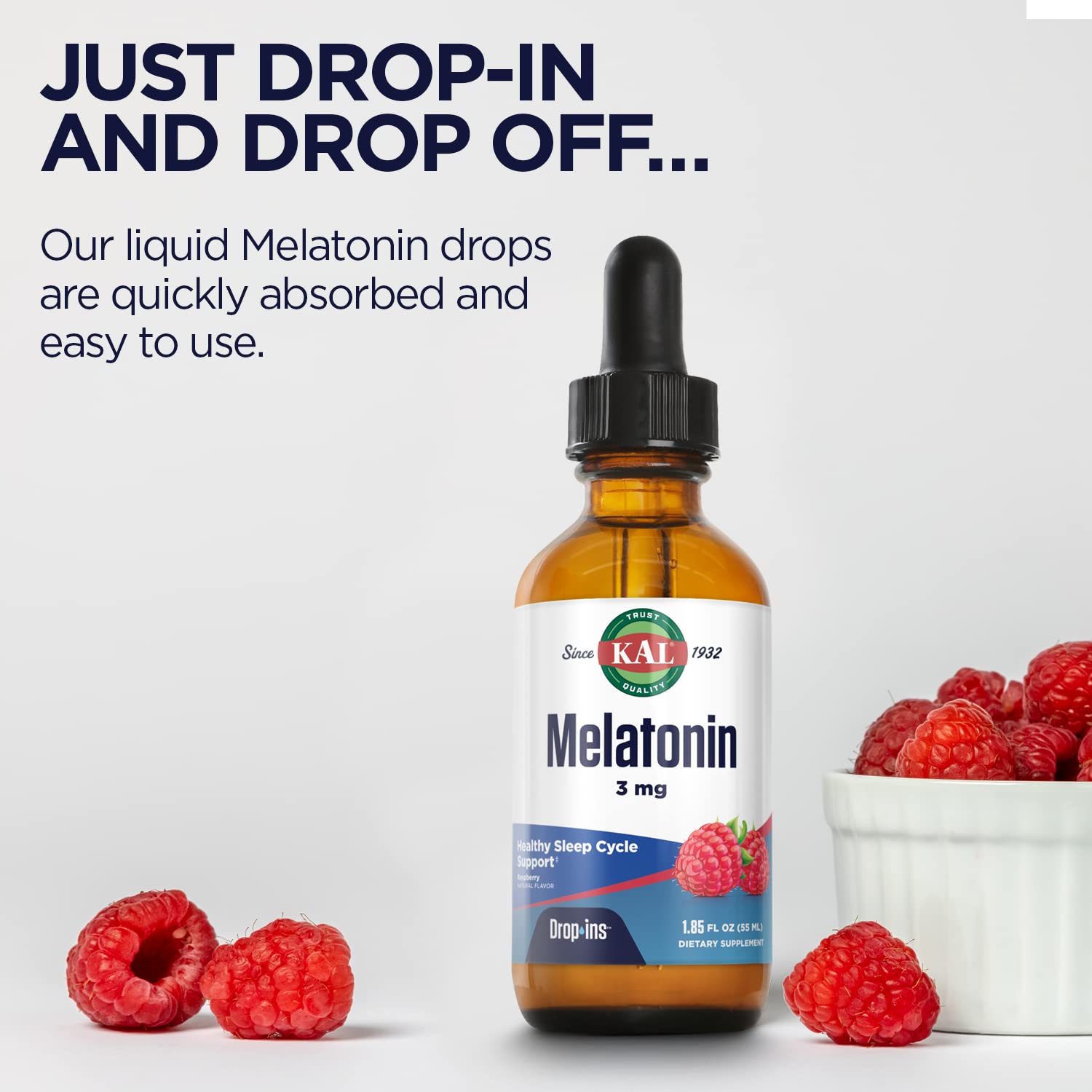 Foto 6 | Gotas Sleep Aid Kal Melatonin Dropins 3 Mg 55 Porciones - Venta Internacional