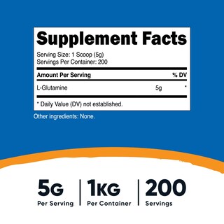 Foto 2 | L-Glutamina en Polvo Nutricost 1 kg sin Sabor sin OGM sin Gluten - Venta Internacional