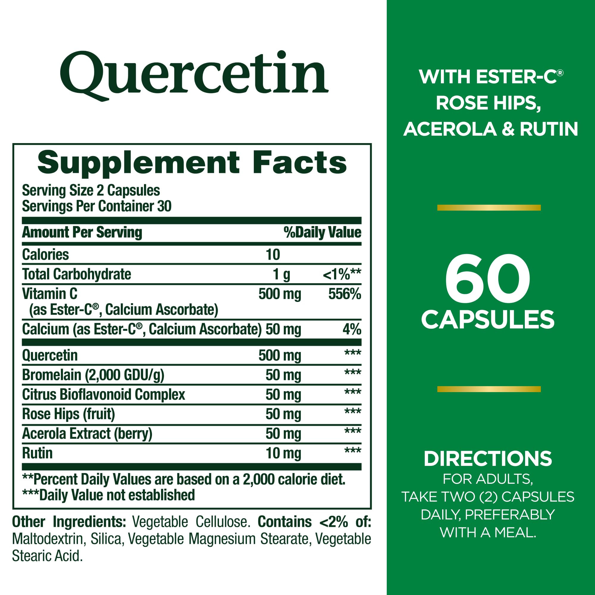 Foto 3 pulgar | Quercetina Nature's Bounty   500 Mg con 60 Unidades de Vitamina C - Venta Internacional