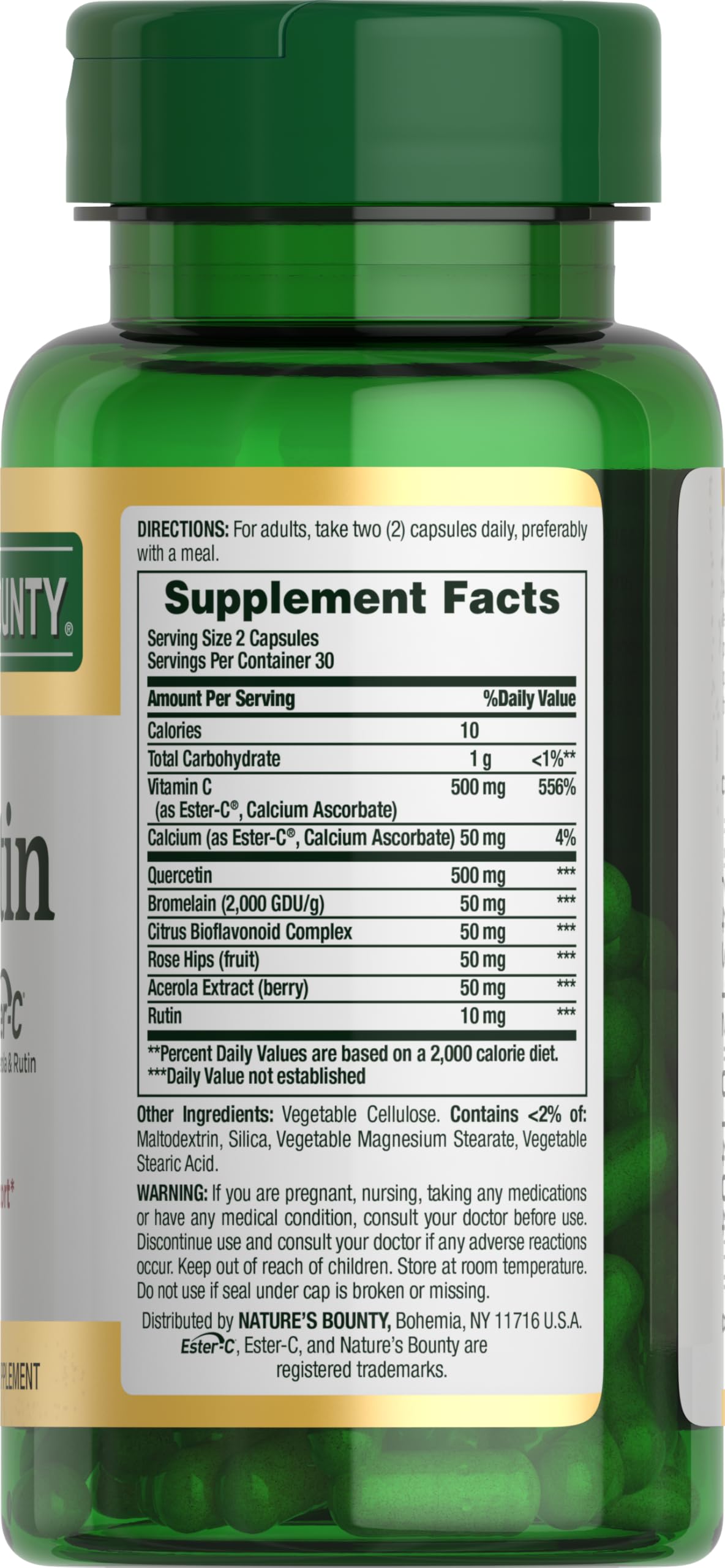 Foto 8 pulgar | Quercetina Nature's Bounty   500 Mg con 60 Unidades de Vitamina C - Venta Internacional