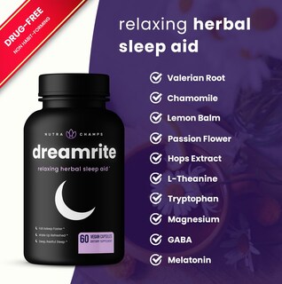 Foto 3 | Ayuda a Dormir NutraChamps 10 en 1 Natural para Adultos con Melatonina - Venta Internacional