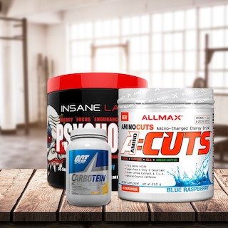 Foto 1 | Combo Pre-entreno Psychotic Insane Labz+ Amino-cuts Allmax+ Carbotein Gat