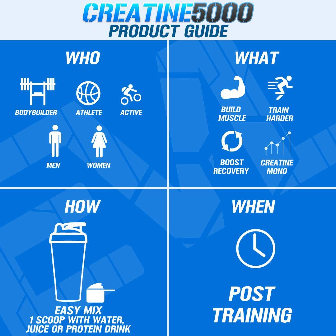 Foto 3 | Creatina Monohidratada Evlution 5000 Mg - Venta Internacional
