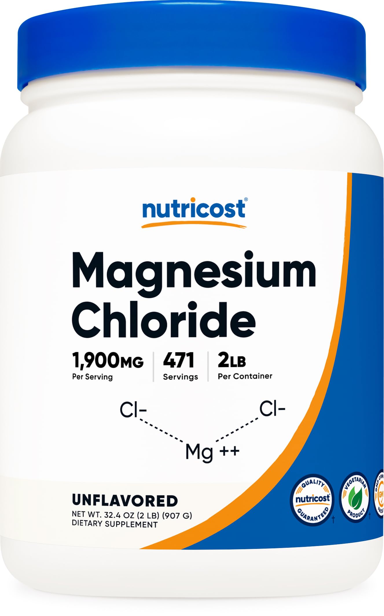 Foto 2 pulgar | Suplemento Nutricost de Cloruro de Magnesio 907 g sin Gluten - Venta Internacional