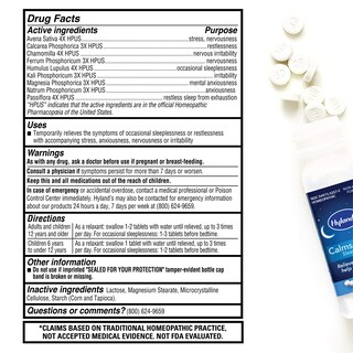 Foto 4 | Tabletas para Dormir Hyland's Calms Forte' Natural 50 Unidades - Venta Internacional