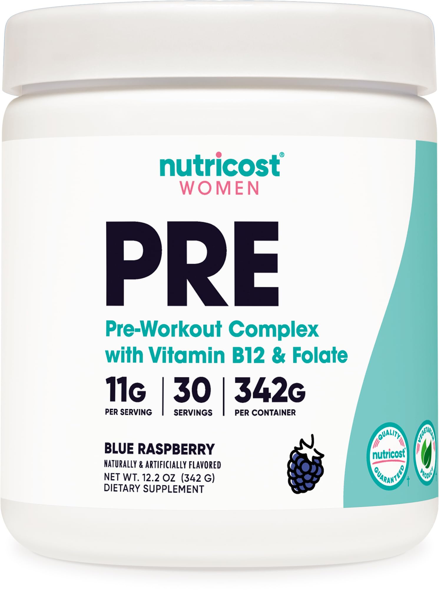 Foto 2 pulgar | Polvo Pre-Entrenamiento Nutricost Blue Raspberry 30 Porciones 342 g - Venta Internacional