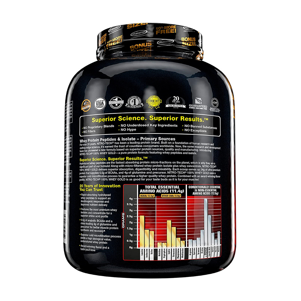 Foto 3 pulgar | Proteina Nitro Tech Whey Gold Muscletech Cookies & Cream