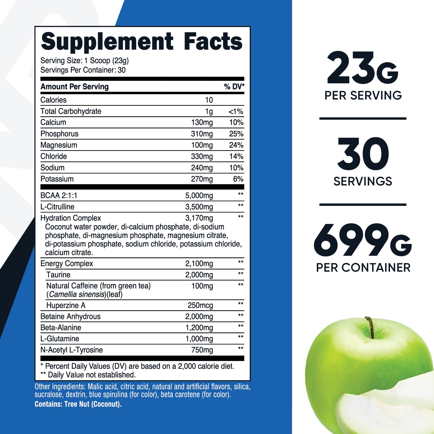 Foto 3 pulgar | Intra Workout Powder Nutricost 30 Porciones de Manzana Verde - Venta Internacional