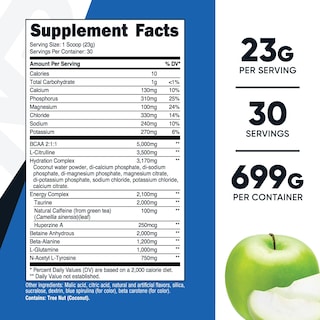 Foto 2 | Intra Workout Powder Nutricost 30 Porciones de Manzana Verde - Venta Internacional