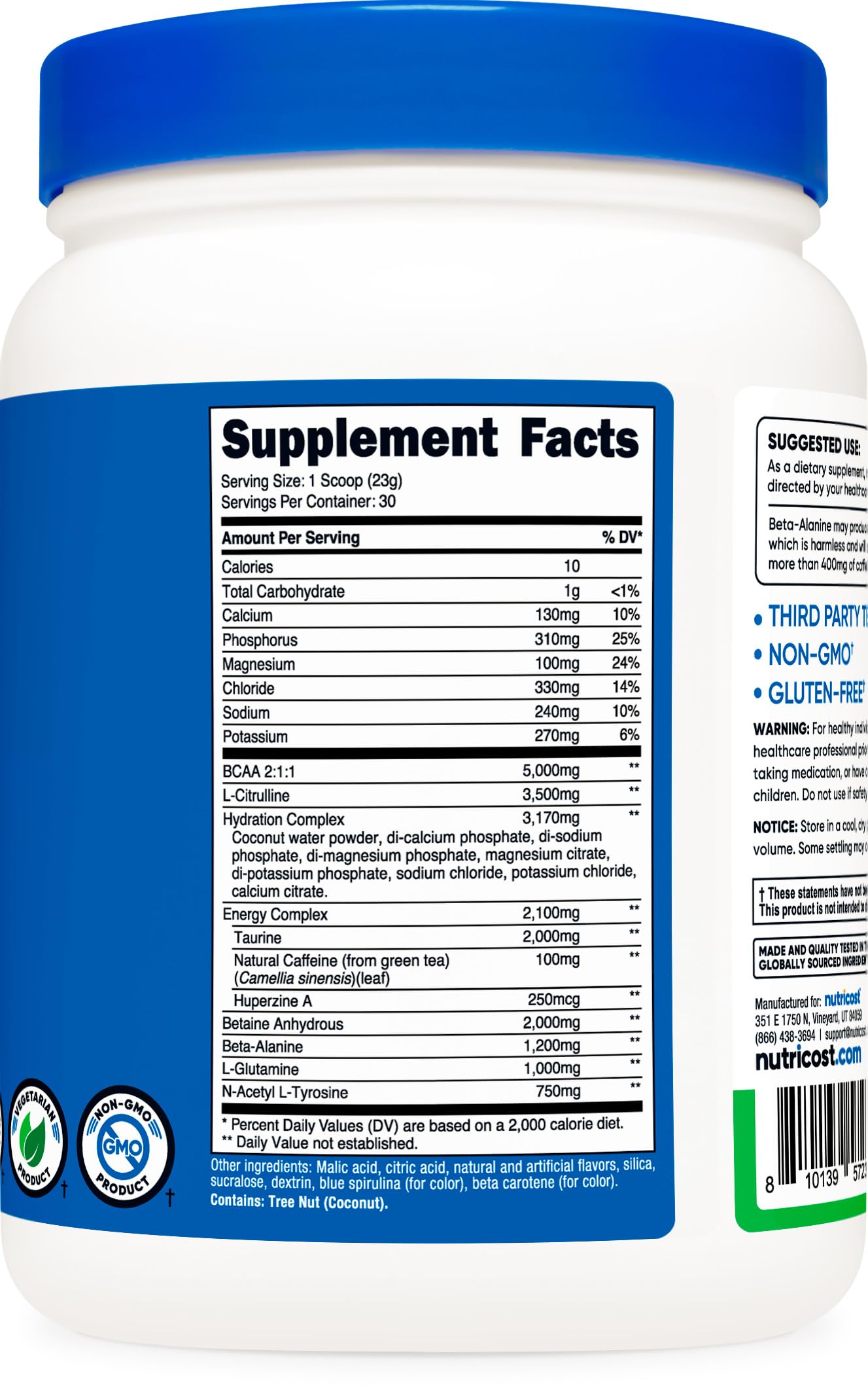 Foto 6 pulgar | Intra Workout Powder Nutricost 30 Porciones de Manzana Verde - Venta Internacional