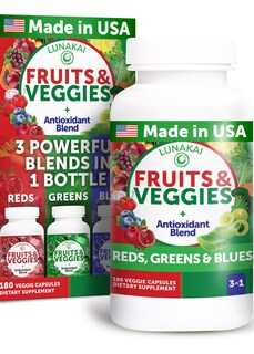Foto 1 | Suplemento Lunakai Fruits & Veggies de 180 Cápsulas-Venta Internacional