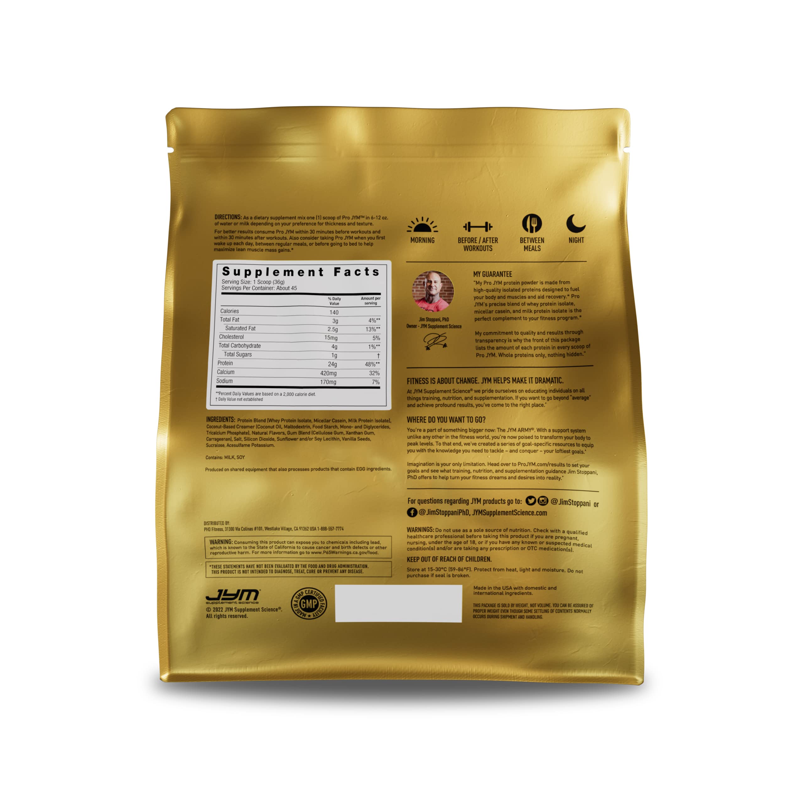 Foto 2 | Proteína Jym Science Pro Jym Tahitian Vanilla - Venta Internacional