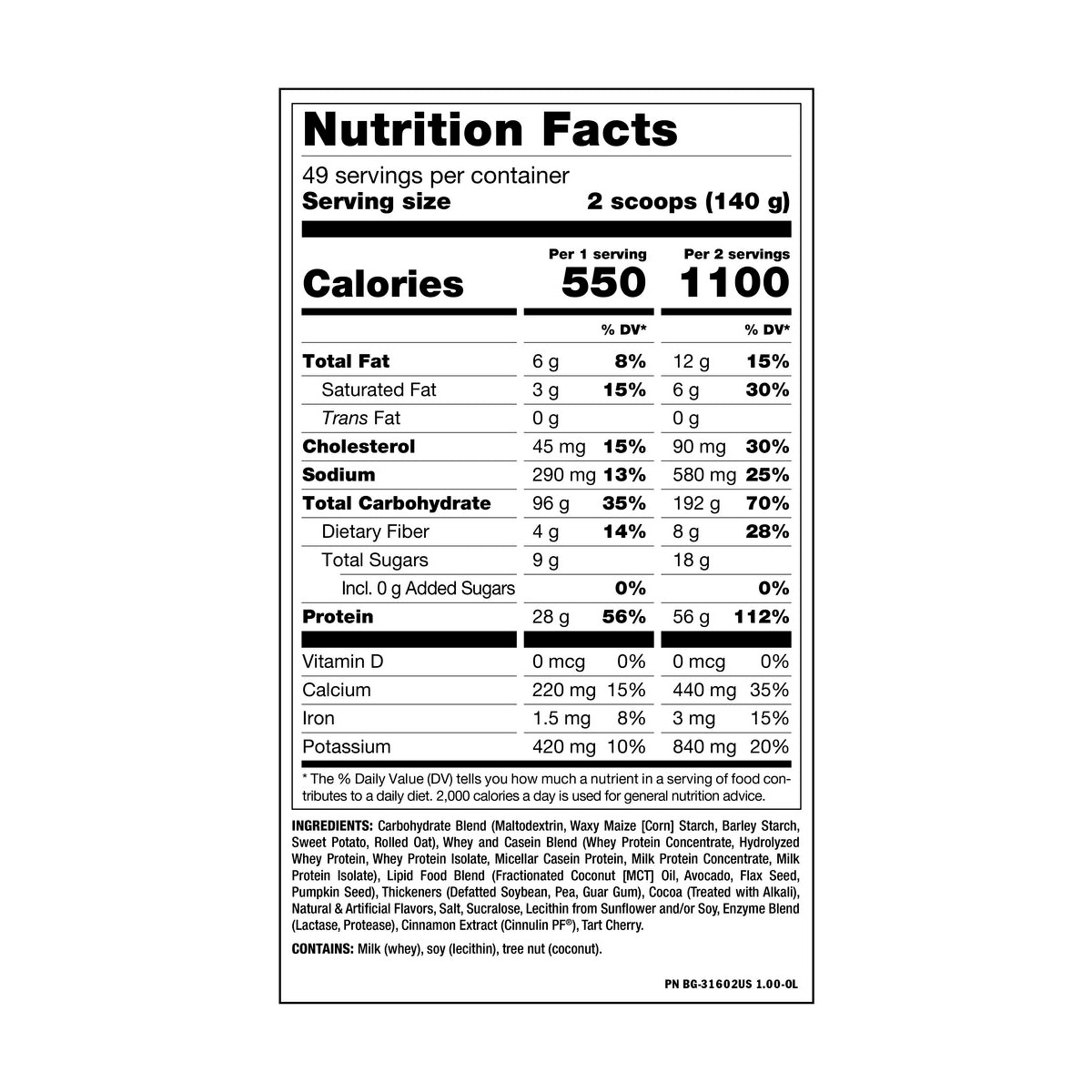 Foto 3 pulgar | Proteina Mutant Mass Mutant Cookies & Cream