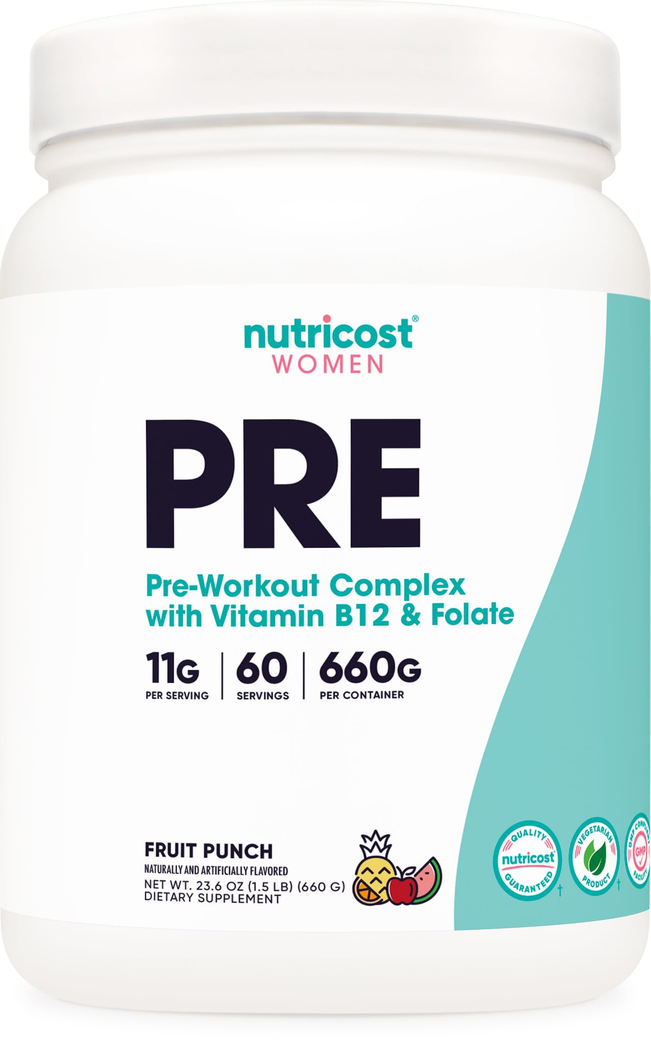 Foto 2 pulgar | Ponche de Frutas Nutricost en Polvo para Mujer Antes del Entrenamiento 60 Porciones 660 g - Venta Internacional