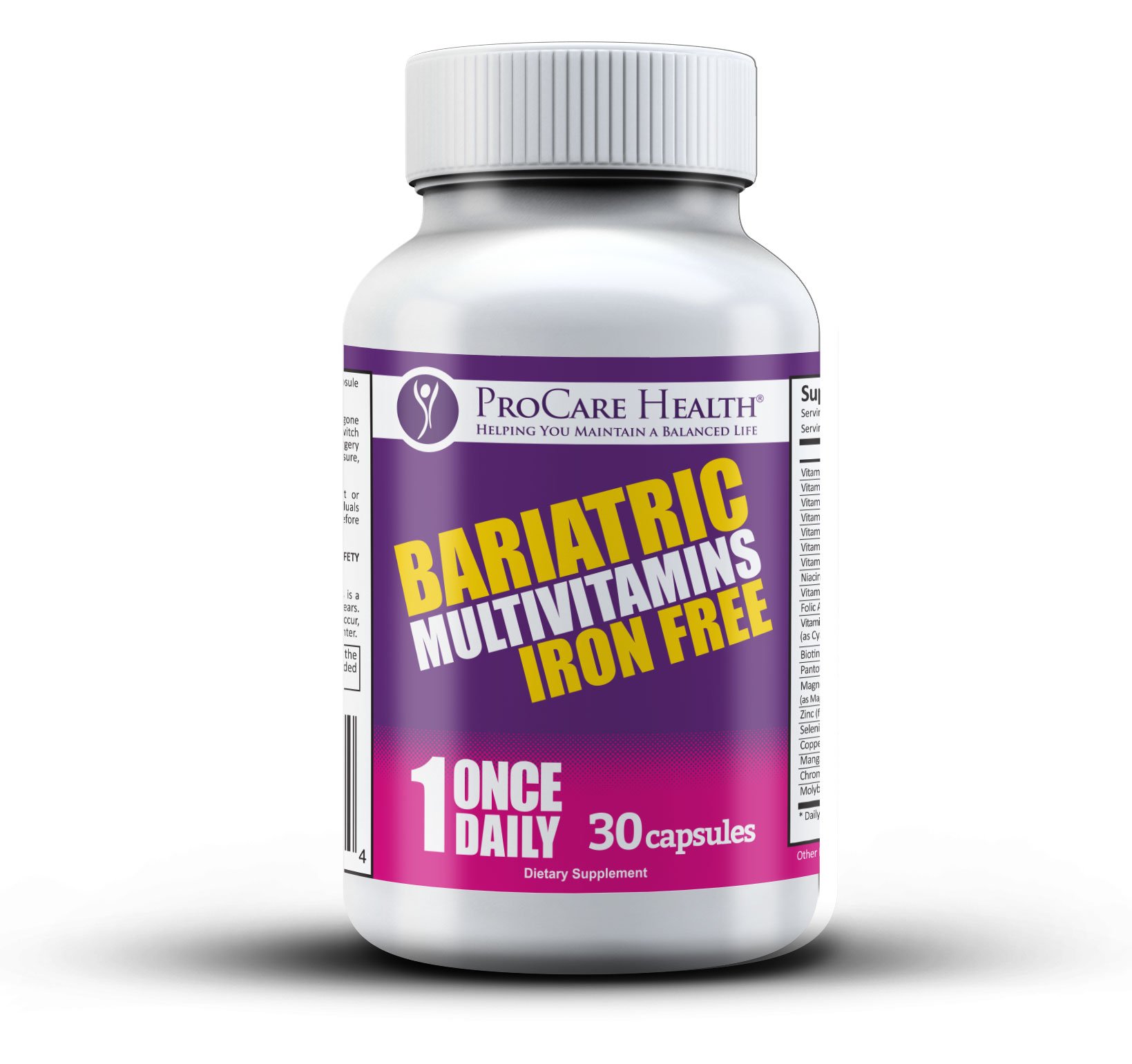 Foto 8 pulgar | Multivitamínico Bariátrico Procare Health sin Hierro 30 Cápsulas - Venta Internacional