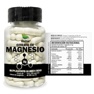 Foto 3 | Pack Citratos De Potasio Y Magnesio Natsa 100 Cápsulas C/u