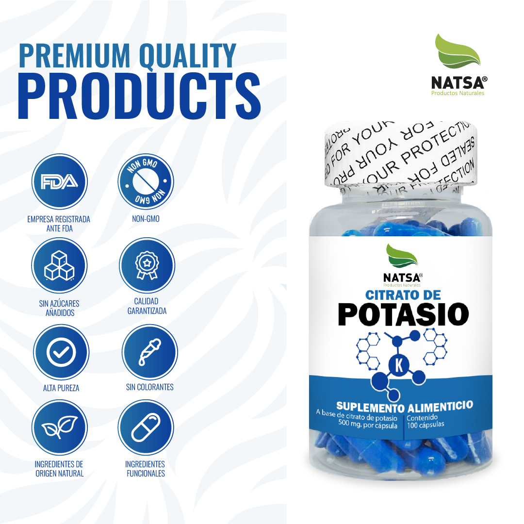 Foto 5 | Pack Citratos De Potasio Y Magnesio Natsa 100 Cápsulas C/u