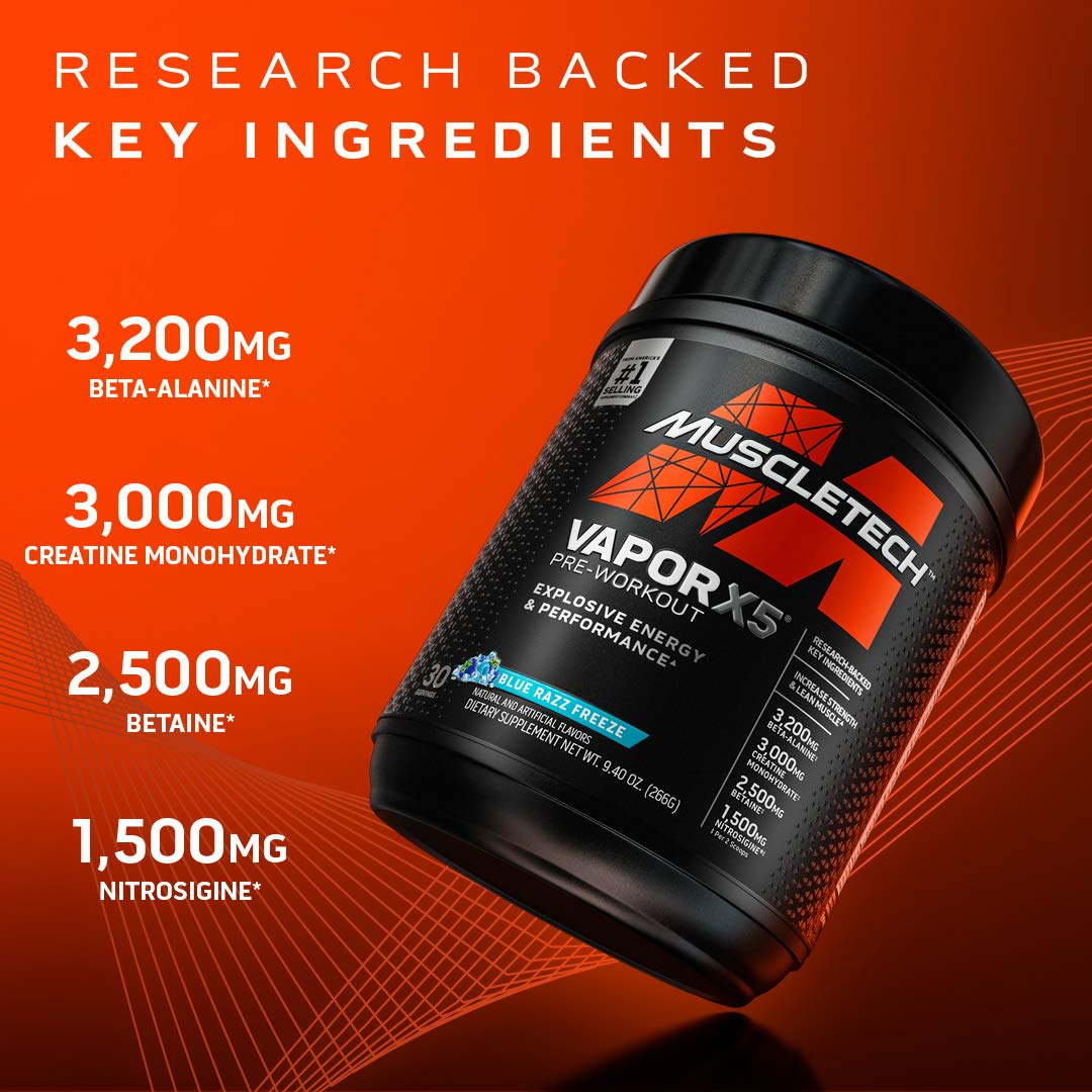 Foto 5 pulgar | Polvo para Antes de Entrenar Muscletech Vapor X5 - Venta Internacional