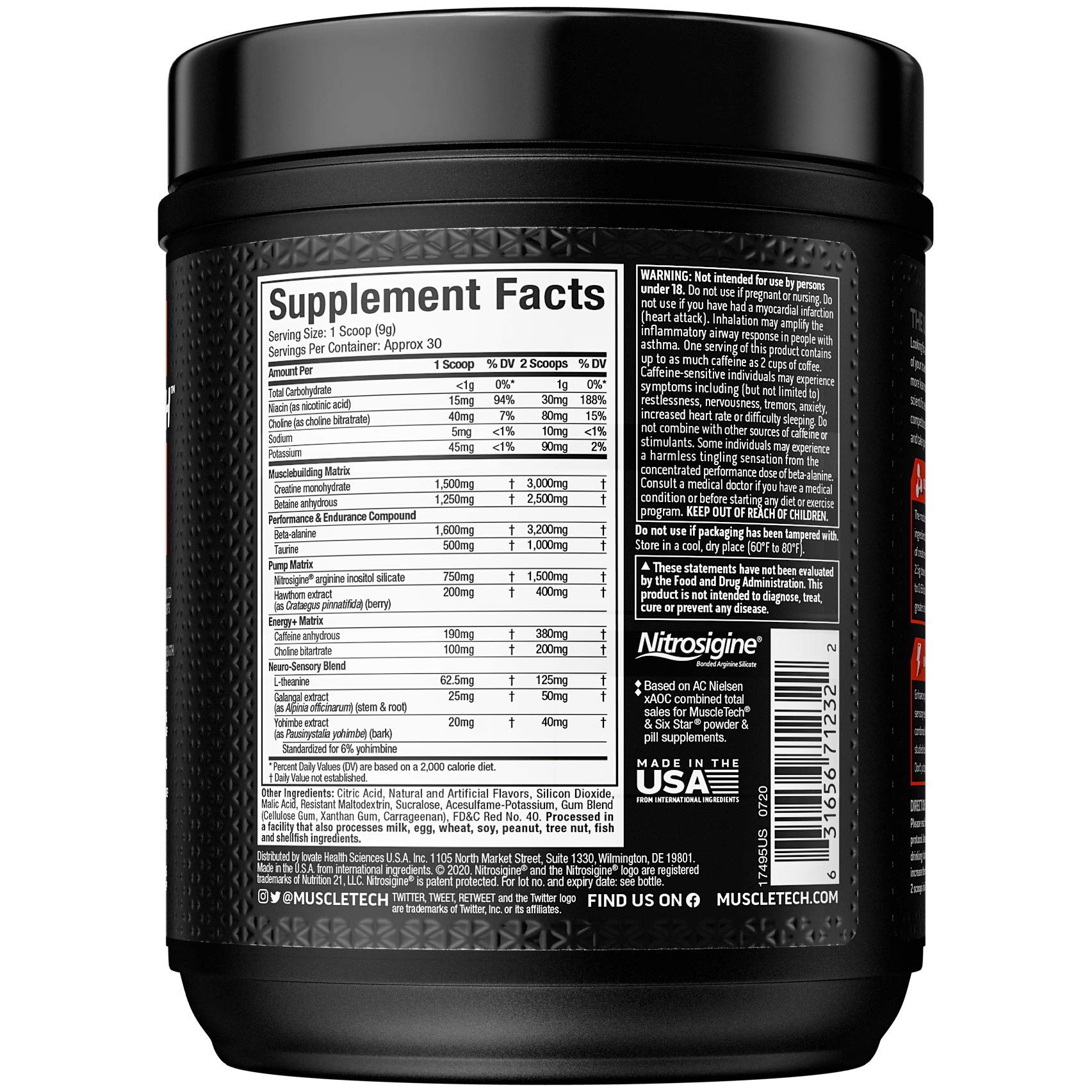Foto 7 pulgar | Polvo para Antes de Entrenar Muscletech Vapor X5 - Venta Internacional