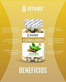 Foto 3 | Ashwagandha 2 Frascos Natsa 100 Cápsulas C/u