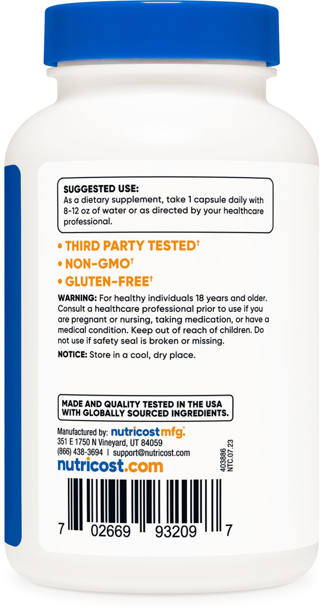 Foto 4 pulgar | Suplemento Nutricost Tmg (trimetilglicina) 750 Mg 120 Cápsulas - Venta Internacional.