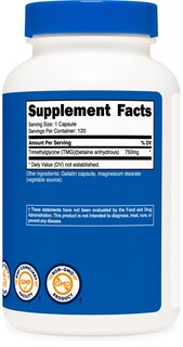 Foto 4 | Suplemento Nutricost Tmg (trimetilglicina) 750 Mg 120 Cápsulas - Venta Internacional.