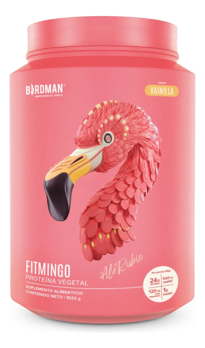 Foto 2 pulgar | Birdman Proteína Vegetal Fitmingo 1020g Sabor Vainilla