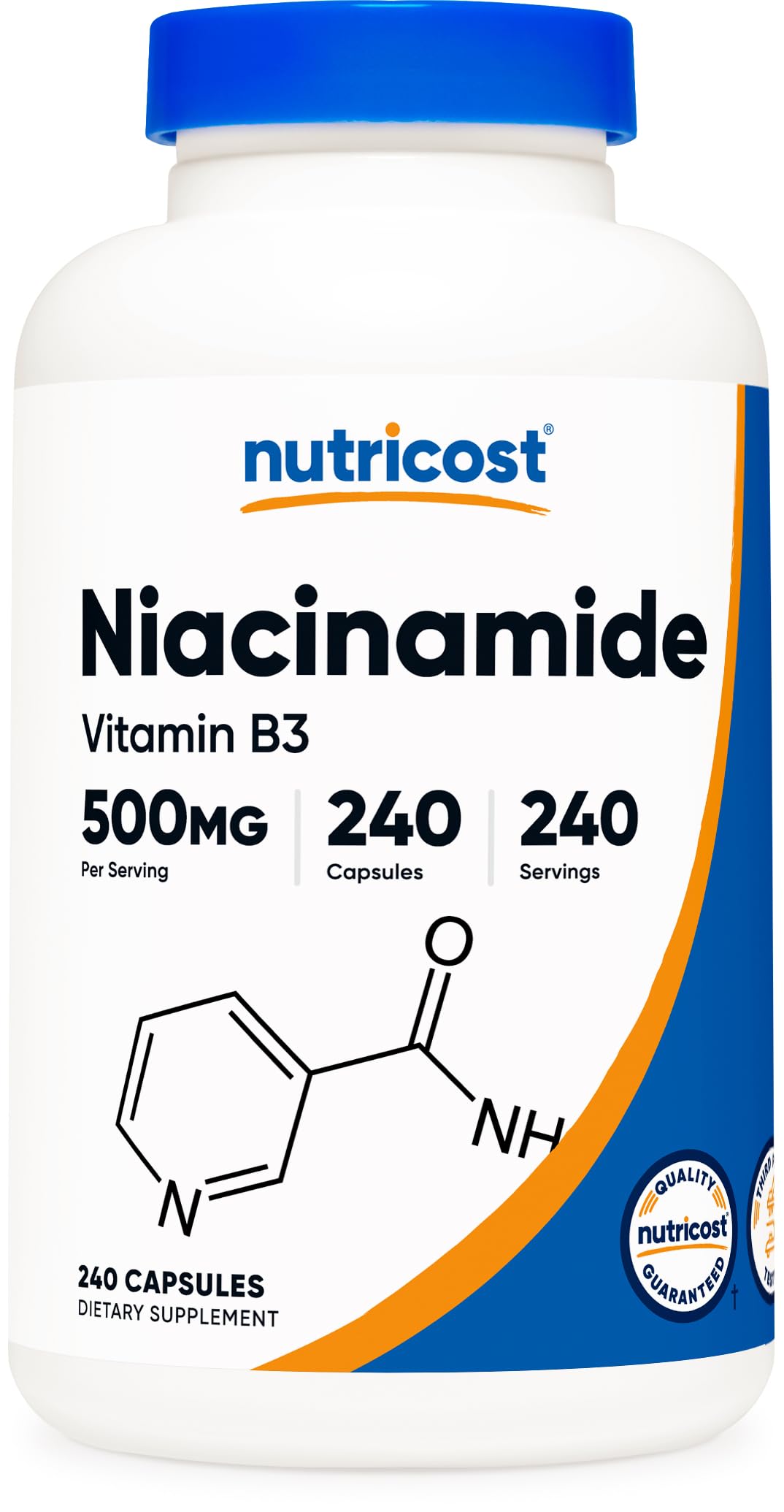 Foto 2 pulgar | Suplemento Nutricost De Niacinamida (vitamina B3) 500 Mg 240 Cápsulas - Venta Internacional.