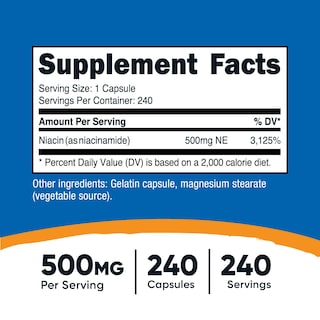 Foto 2 | Suplemento Nutricost De Niacinamida (vitamina B3) 500 Mg 240 Cápsulas - Venta Internacional.
