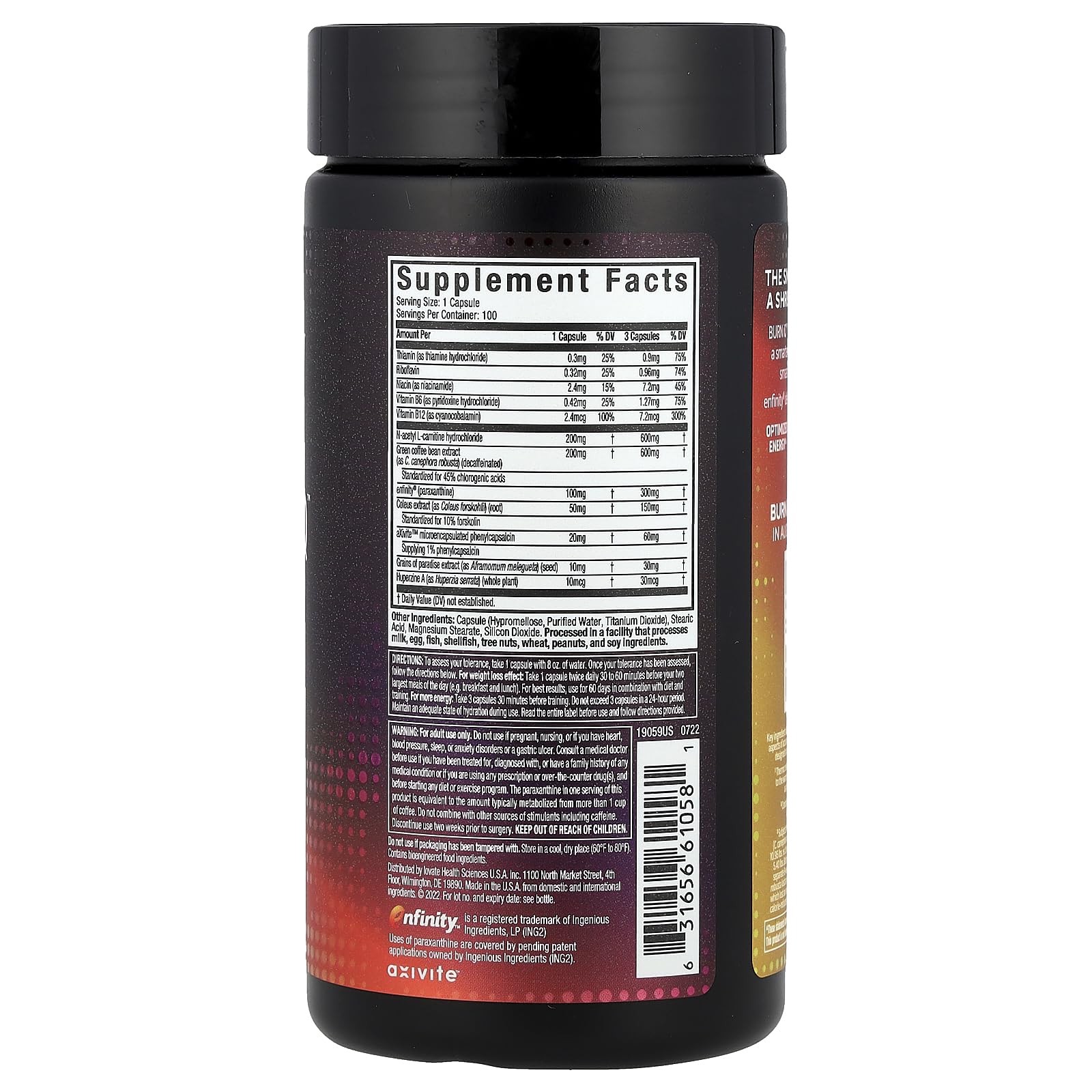 Foto 3 pulgar | Suplemento Muscletech Burn Iq Smart Thermo 100 Tabletas - Venta Internacional.
