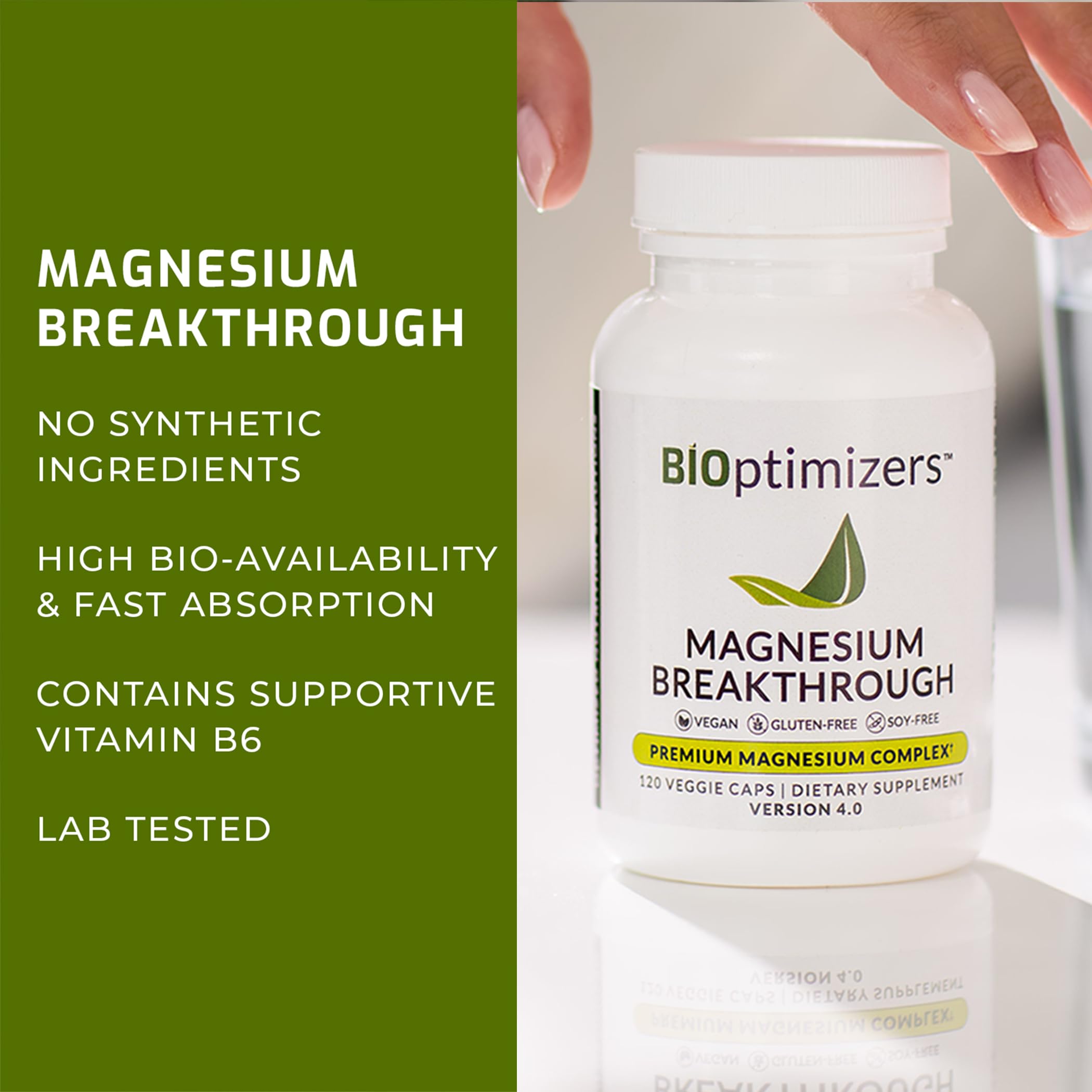Foto 3 pulgar | Suplemento Bioptimizers Magnesium Breakthrough 4.0 60 Cápsulas - Venta Internacional.