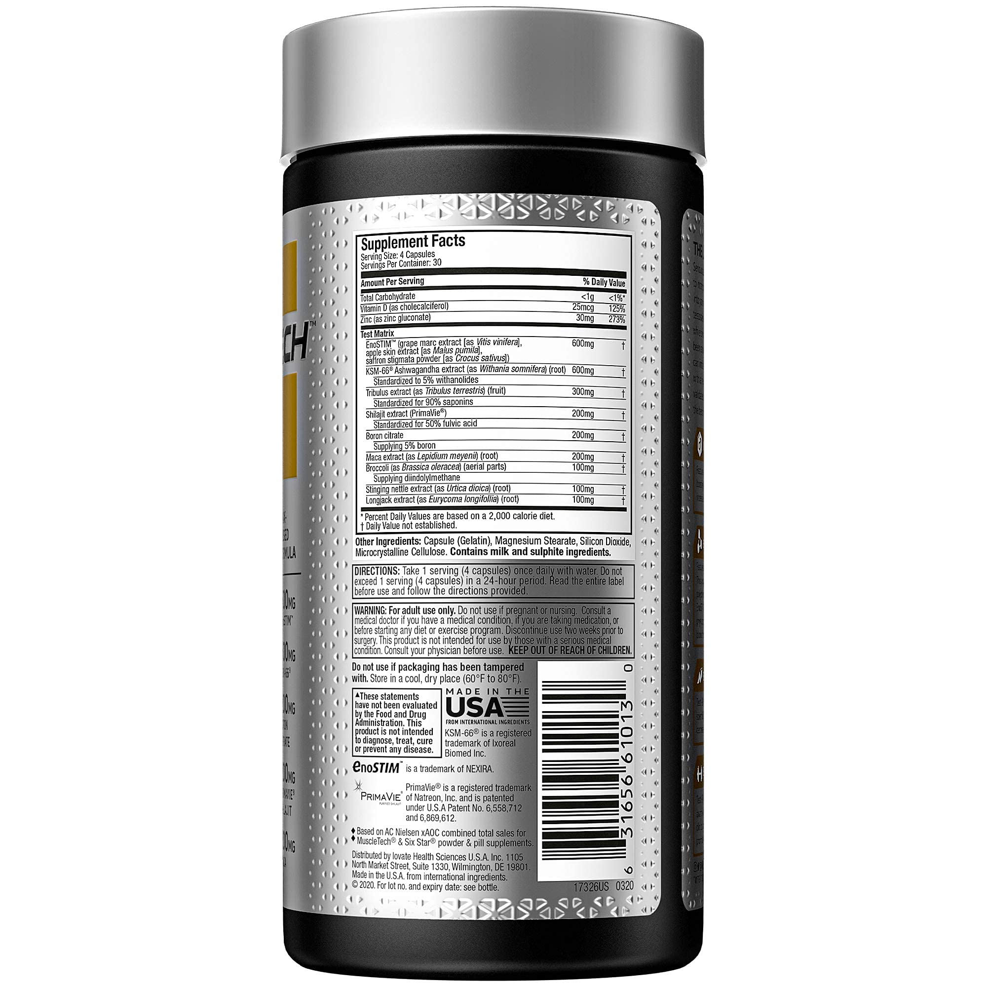Foto 8 pulgar | Potenciador De Testosterona Muscletech Test Hd Elite 120 Tabletas - Venta Internacional.