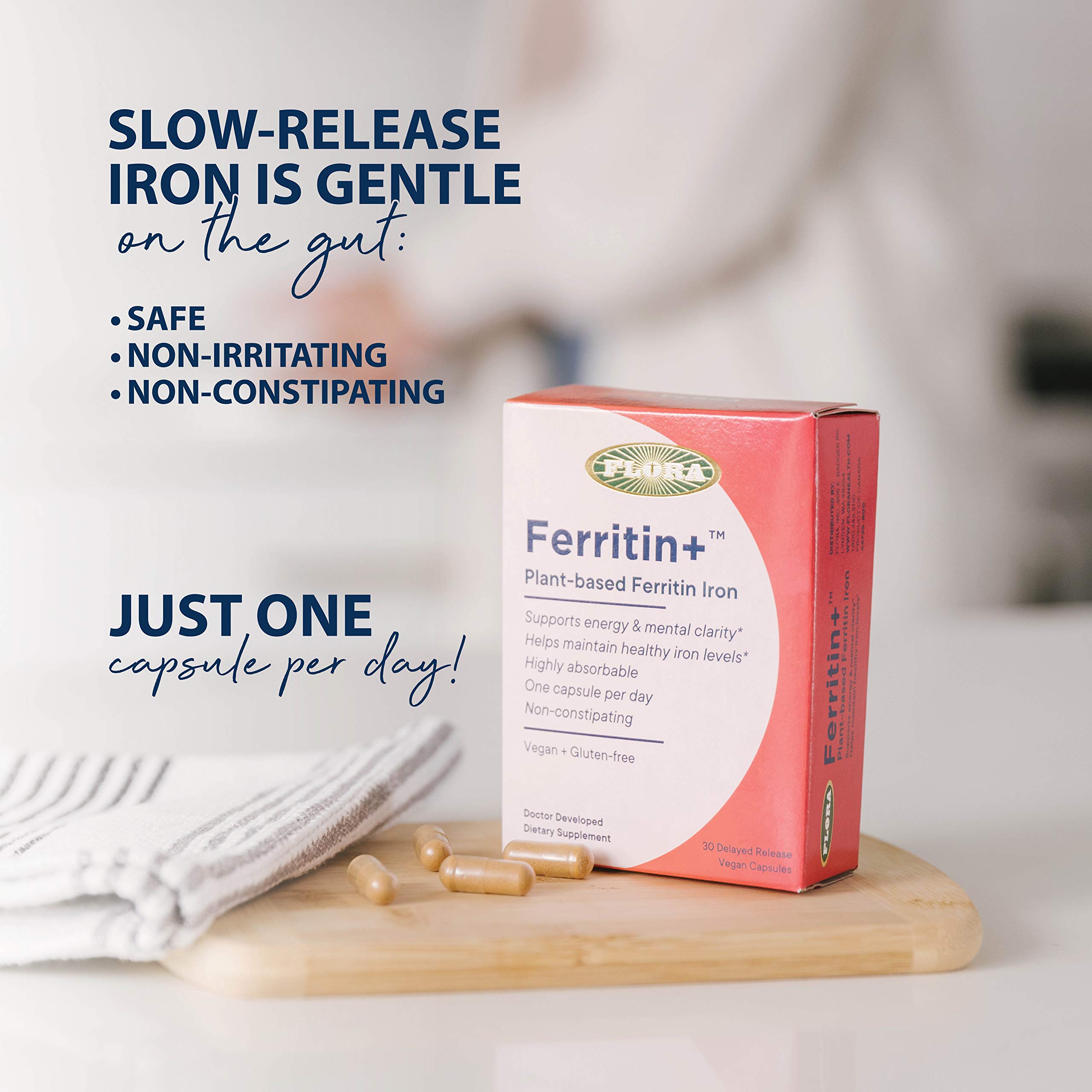 Foto 6 | Suplemento Flora Iron Ferritin+ A Base De Plantas 30 Cápsulas - Venta Internacional.