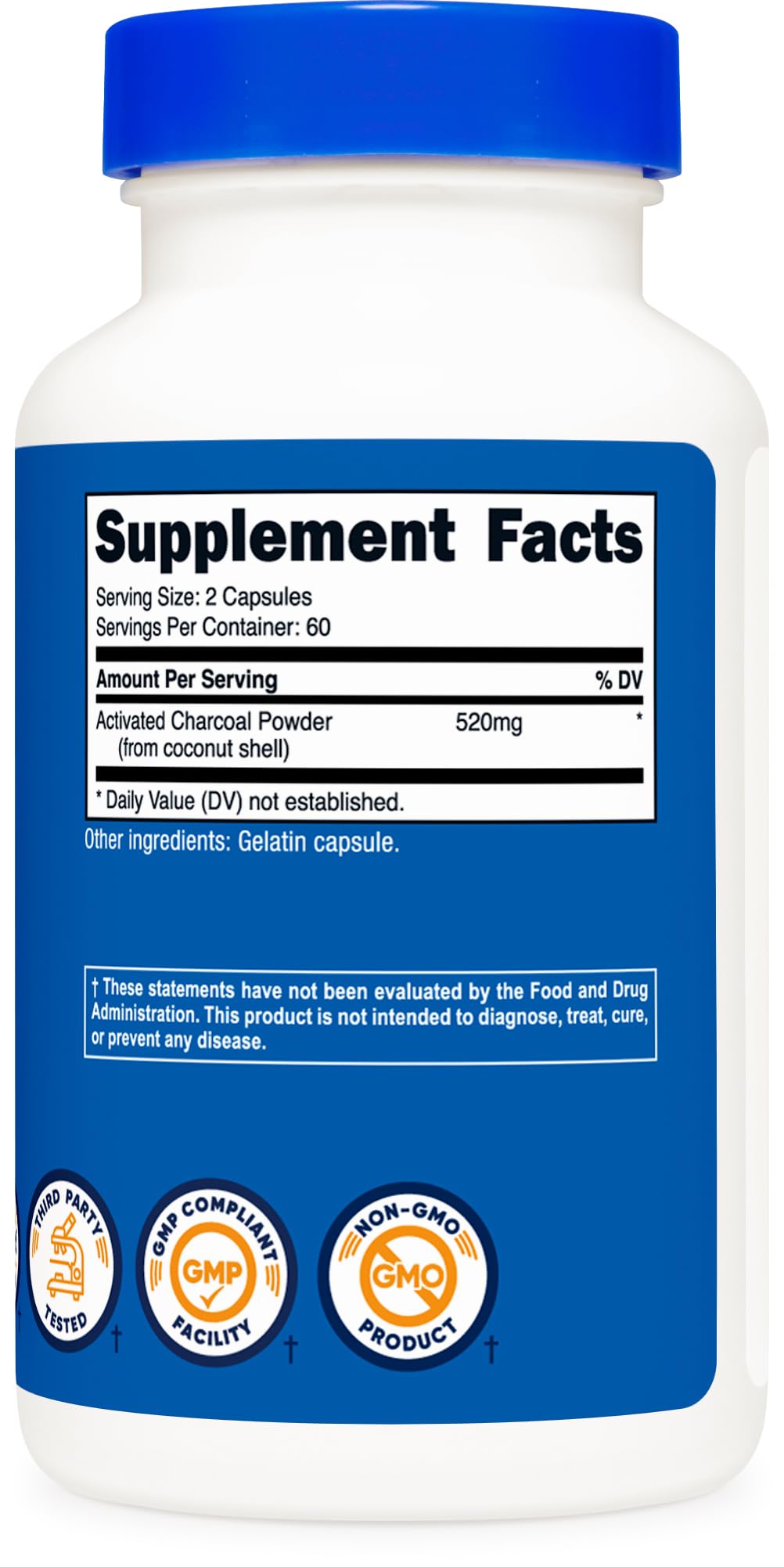 Foto 6 pulgar | Suplemento Nutricost Carbón Activado 520 Mg 120 Cápsulas - Venta Internacional