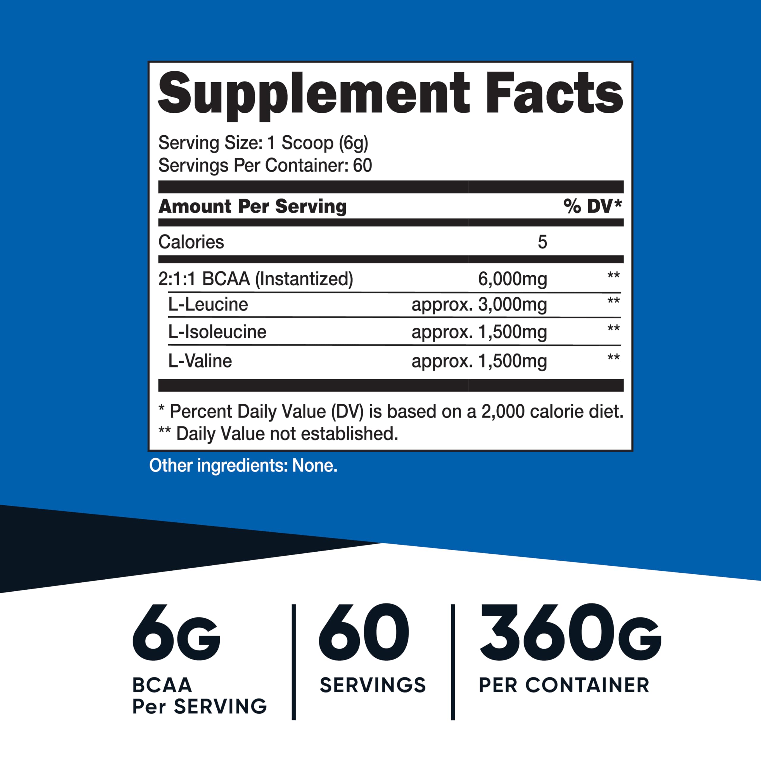Foto 3 pulgar | Suplemento Bcaa en Polvo Nutricost Sin Sabor 60 Porciones - Venta Internacional