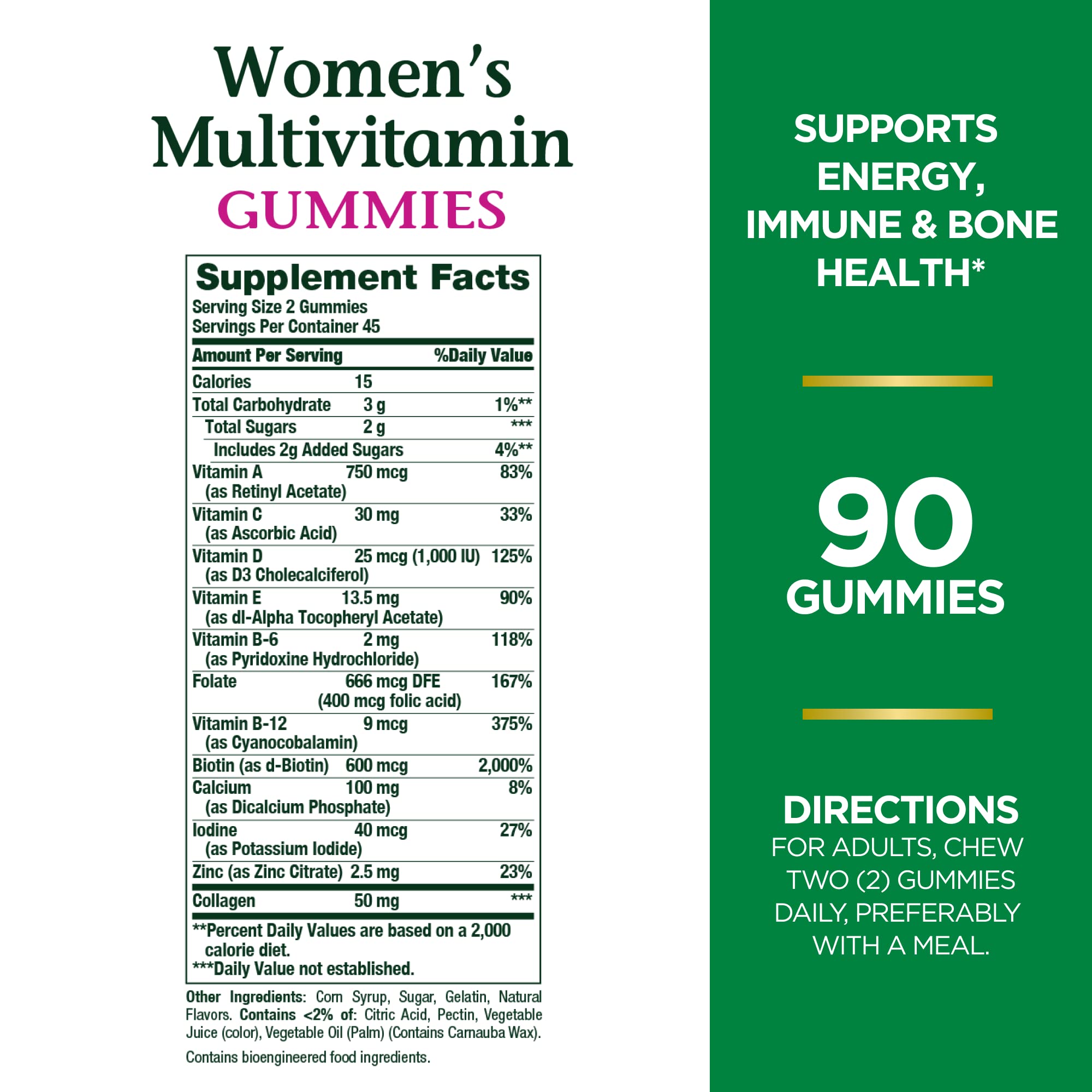 Foto 4 pulgar | Suplementos Vitamínicos Nature's Bounty Women 90 Gomitas - Venta Internacional