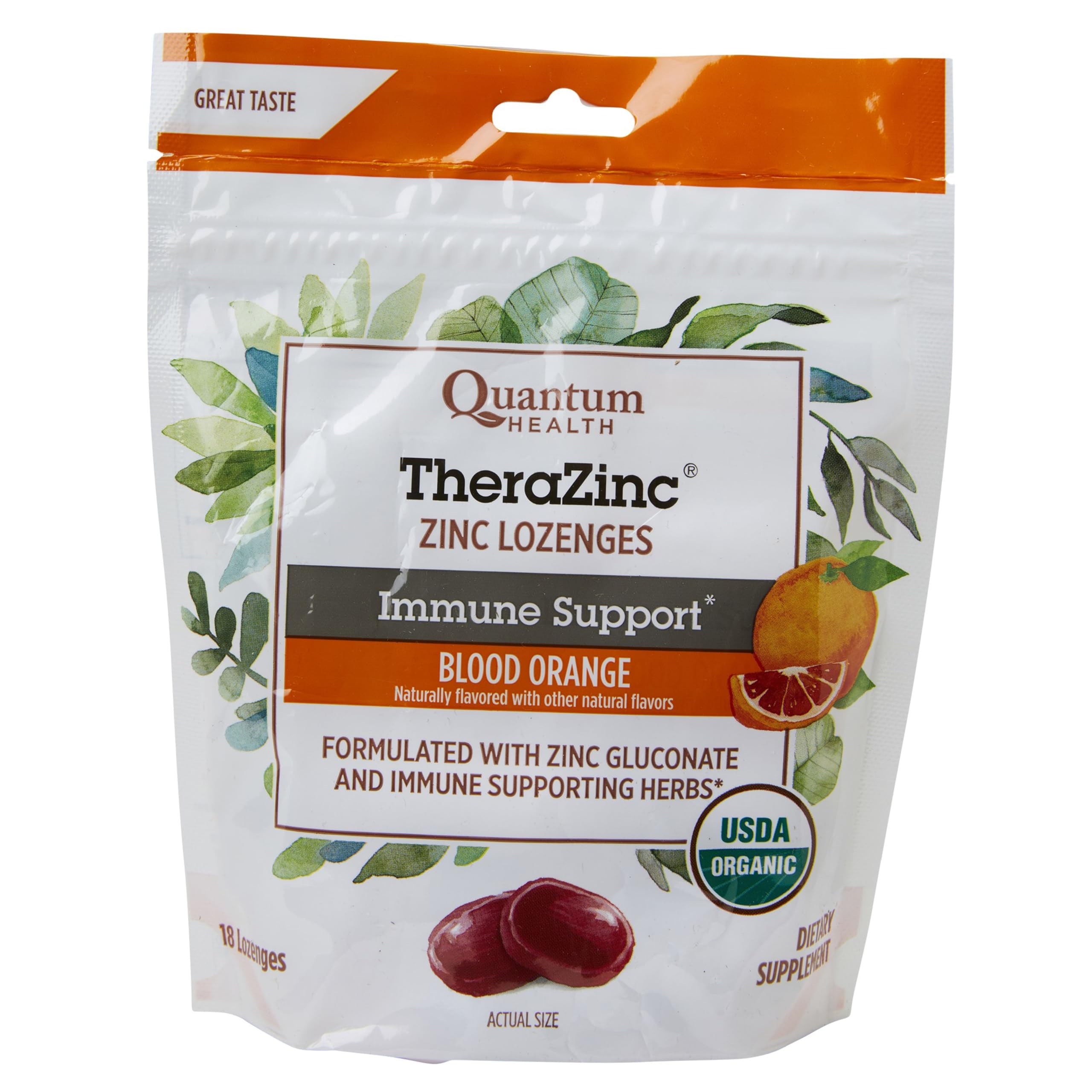 Foto 1 | Zinc Quantum Health Therazinc Naranja Sanguina 18 Pastillas - Venta Internacional