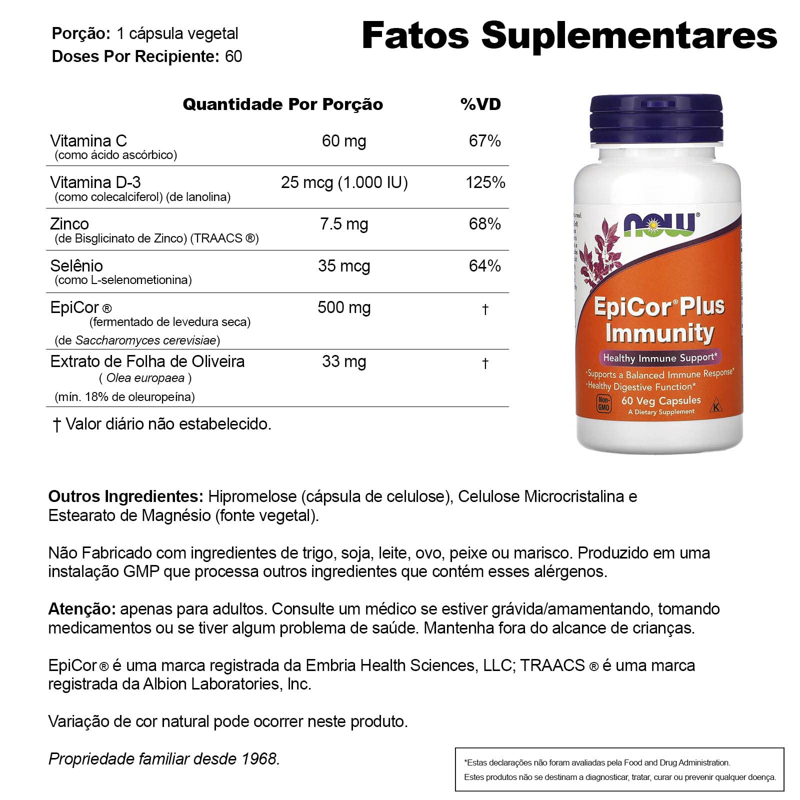 Foto 5 pulgar | Complemento Now Epicor Plus Immunity con Vitamina C 60 Cápsulas - Venta Internacional