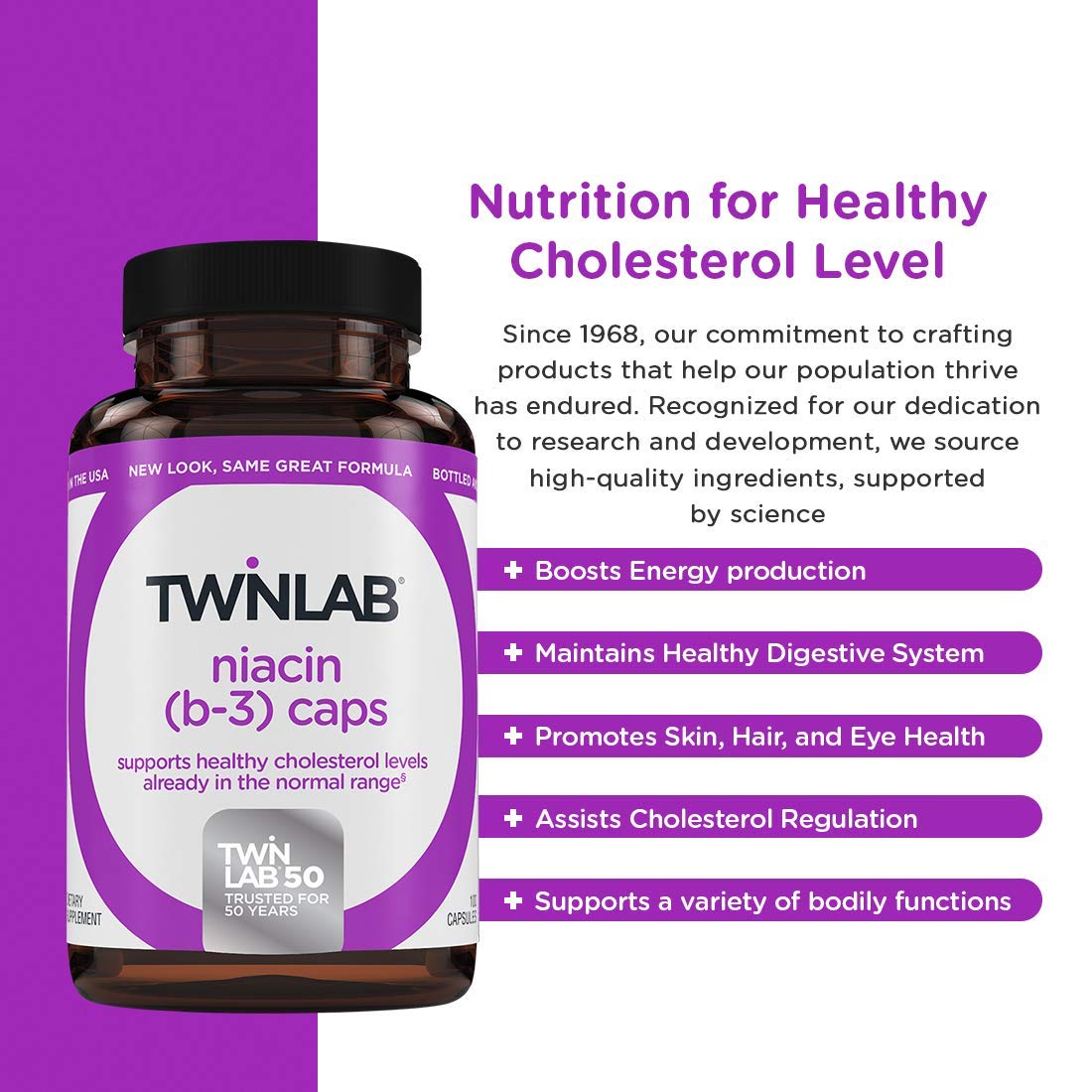 Foto 4 pulgar | Suplemento Twinlab Niacina B3 1000 Mg 100 Cápsulas - Venta Internacional.