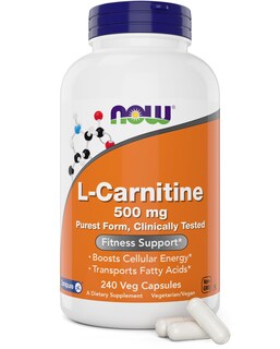 Foto 1 | Suplemento Now Foods L-carnitina 500 mg 240 Cápsulas Vegetales - Venta Internacional