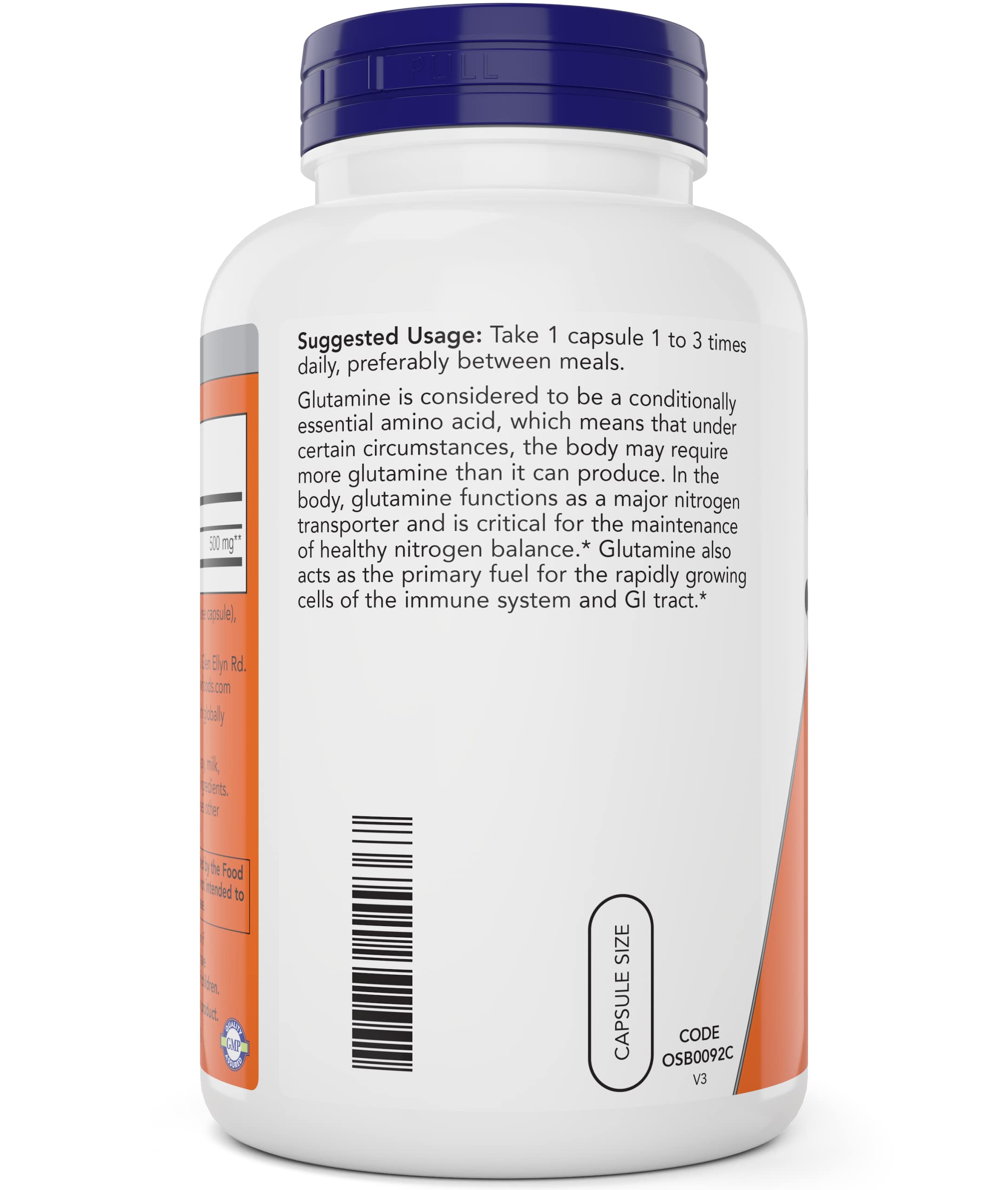 Foto 4 pulgar | Suplemento de L-glutamina 500 mg 300 Cápsulas  - Venta Internacional