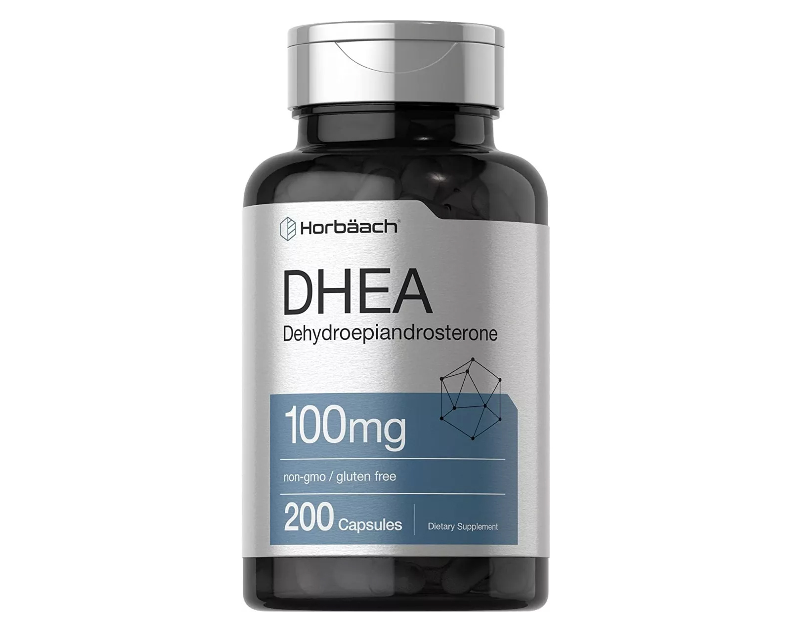 Foto 2 pulgar | Dhea Suplemento Sin Gluten 100 Mg Equilibrio Hormonal 200 Capsulas
