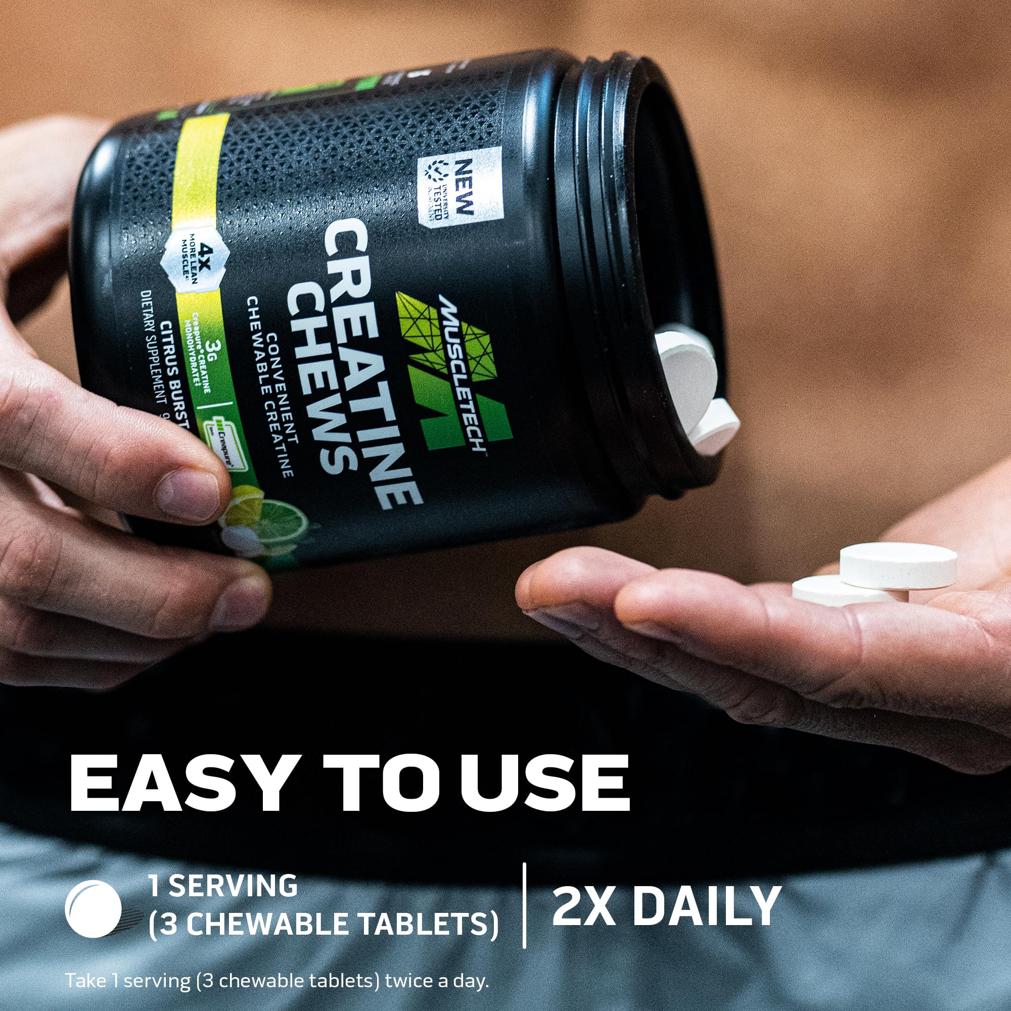 Foto 6 pulgar | Suplemento Muscletech Creatine Chews Creapure 90 Caramelos - Venta Internacional.